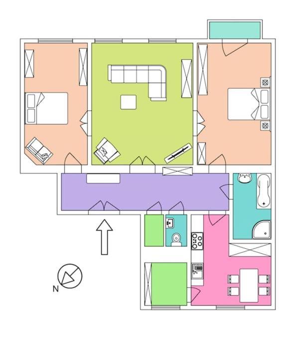 Large And Modern Apartment In The Heart Of براغ المظهر الخارجي الصورة